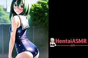 Hot anime babes in sexy costumes have fun together