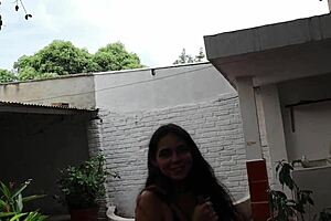Boss seduces employee and they have sex on the balcony
