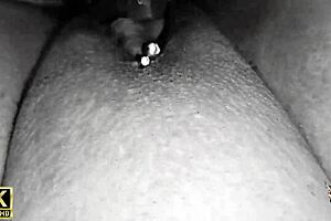 My girlfriend with a great ass shakes it while giving a blow job and getting fucked in the trailer