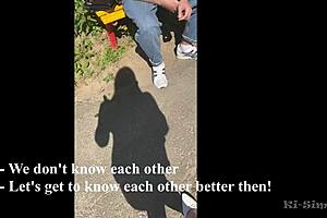 A hotwife ki-sim sucks a stranger on the street in this real pickup video