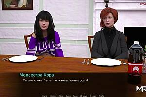Beautiful redhead fucked on the dining table in this cartoon porn video