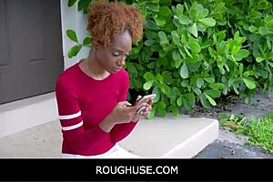 Young black teen gets rough and wild with stepsister