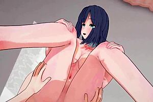 3D anime porn with rough sex and cum on ass