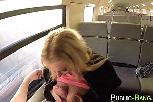 Public outdoor sex with a slutty big-boobed babe