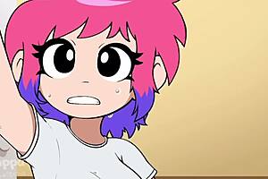 Scott Pilgrim gets gang banged by horny girls