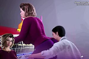 3D animated hentai game featuring stepson and stepmom