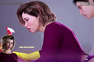 3D animated hentai game featuring stepson and stepmom
