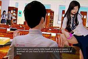 Cartoon adults with big cans and asses in a game