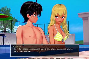 3D animated porn with an academic theme and an Asian tutor