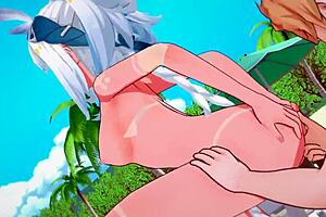 3D anime porn with rough sex and cum on ass