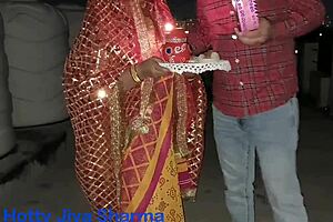 Interracial couple's passionate and wild sex on Karva Chauth