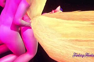 3D League of Legends hentai with Asian star guardian Ahri