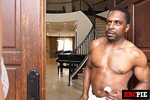 Naughty neighbor goes crazy over BBC and has a short torso