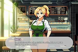 Futa gym teacher seduces her students in this animated porn game