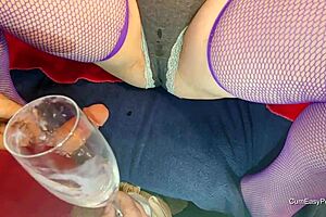 Close-up of cum and urine fetish action with an amateur couple