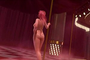 Anime dance routine with an anime girl