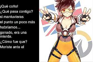 Femdom JOI: Tracer's anal play in Overwatch-themed porn