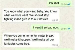 My accidental WhatsApp cock send to my stepmom's phone