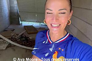 French sluts suck strangers for Euro 2024 bucksake orgy