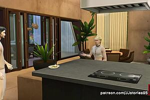 Daddy Jj Sims 4 has a forbidden passion with his stepson on vacation