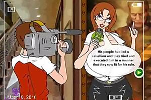 3D animated video of a news reporter in a hot scene with an artist