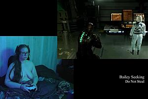 Commented gameplay of Naked Dead Space playthrough with big tits