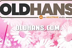 Oldhans has a great time with Katy Rose in a hairless scene