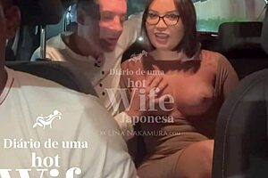 Japanese housewife Lina Nakamura enjoys interracial cock worship