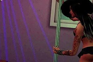 Jozie dark's Halloween-themed tease in the Sims 4 porn video with Wickedwhims tag