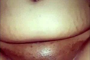 Chubby black MILF gets pounded by white strapon babe