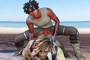Gay sex at the beach in hot anime and hentai scenes