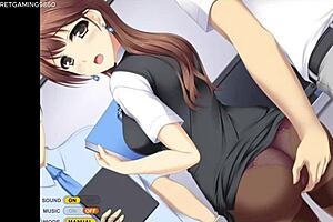 Hot anime threesome with double penetration and cumshots