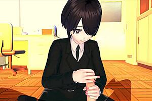 3D animated cartoon with Asian character and beautiful body