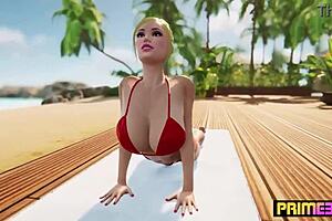 Beautiful shemale prime3dx's hot scene in a futanari group