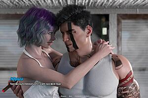 Beautiful anime video with 3D characters in hot FFM action