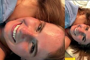 Skinny babe gets a rough birthday surprise with cumshots
