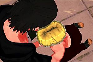 Intense gay sex with Eren and Armin in anime