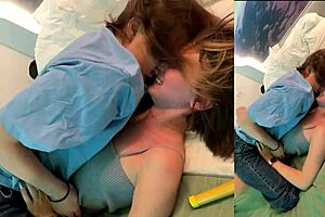 Skinny babe gets a rough birthday surprise with cumshots