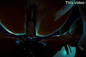 3D elf gets pounded by a monster cock in this scene