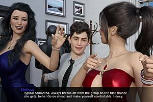 Huge-boobed babes in 3D game FIF:Cap29's steamy scenes