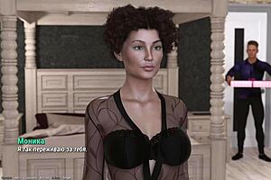Finger play and dancing with a big ass and big tits in a 3D video game