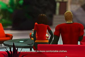 3D hentai preview: Incredible xxx with Elastigirl and Animethreesome action