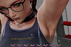 3D cartoon with Japanese-style monsters and big cocks in gym and other places