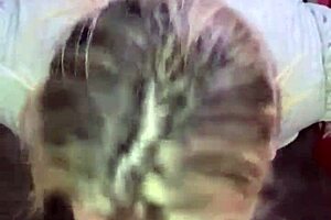 Blonde slut gets deepthroat cock in gay video