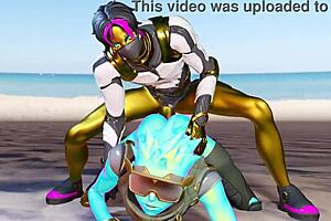 Gay sex at the beach in hot anime and hentai scenes