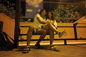 Public street affair with a seductive MILF and housewife