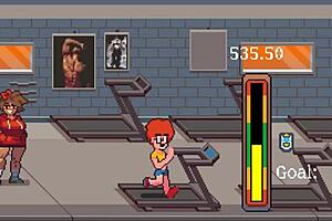 Muscular girl dominates in this hentai fitness game