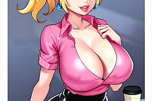 Princess Peach in a collection of Super Mario Bros. Hentai Scenes