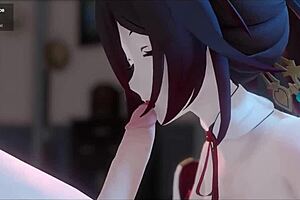 Himeko and Tingyun’s hot scene in Honkai: Star Rail fanart