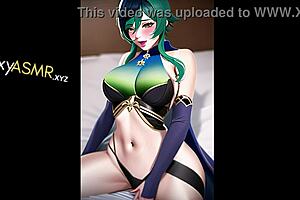 Cosplay of an anime villain with ASMR moans